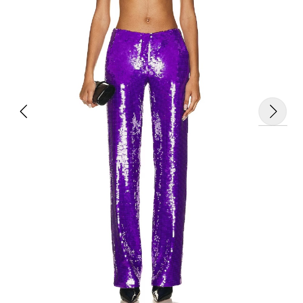 LaQuan Smith Purple trousers with sequins! - Picture 2 of 7